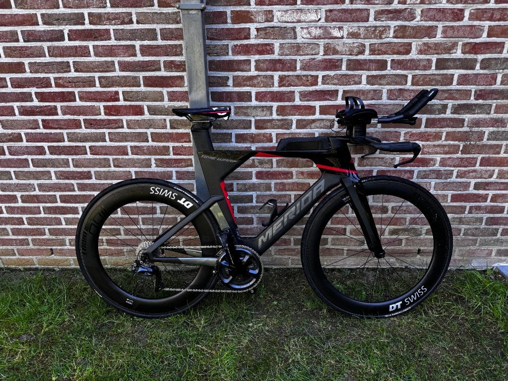 Merida Time Warp tijdritfiets–Dura-Ace di2-DT Swiss ARC1100, Fietsen en Brommers, Gebruikt, Carbon, Heren, Ophalen