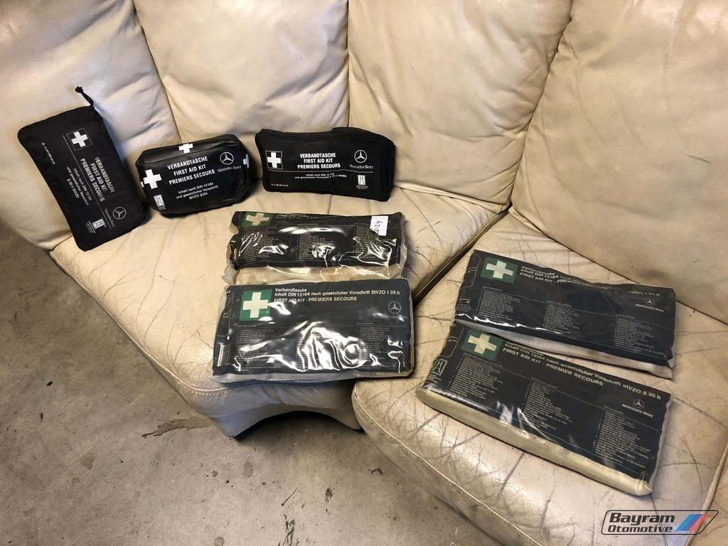 Mercedes Ehbo set W126 W124 W201 W203 amg verbanddoos zak, -, Utilisé, -, -