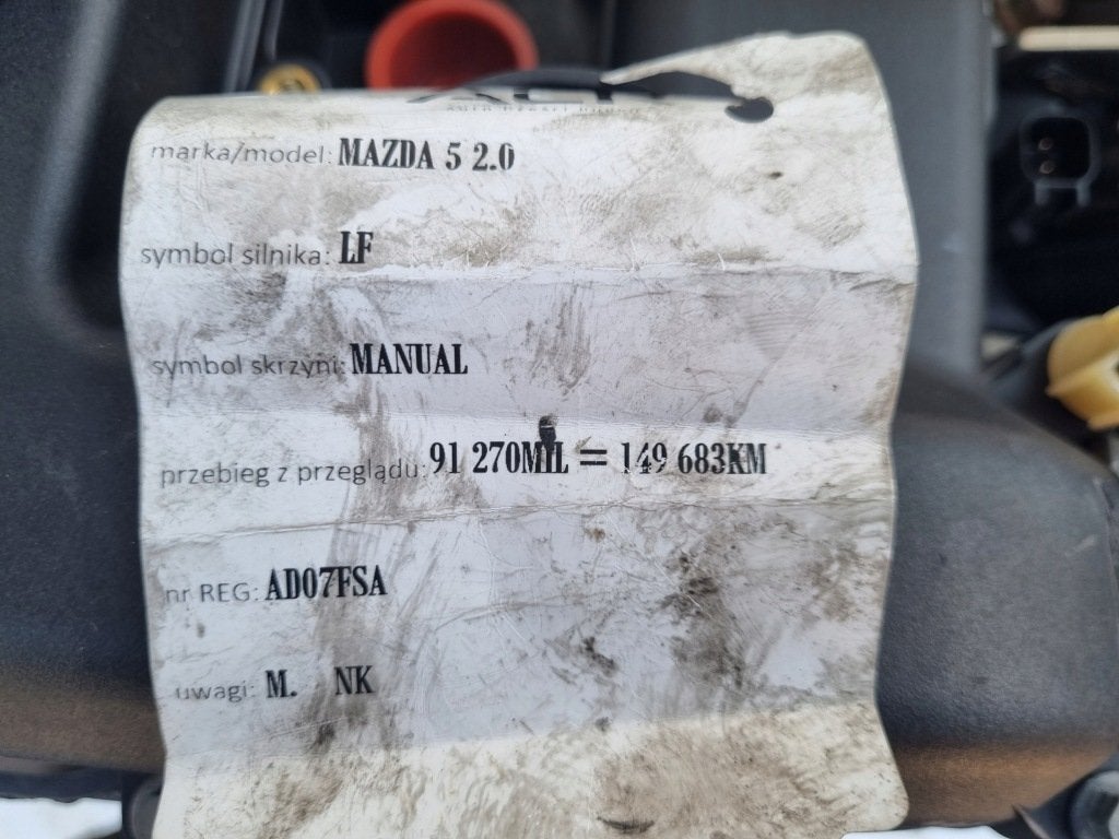 Moteur LFDE Complet MAZDA 5, Verzenden, Gebruikt, Overige automerken