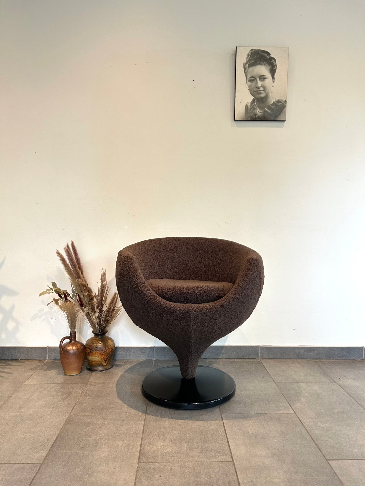 Vintage draaibare Meurop fauteuil, Maison & Meubles, Enlèvement, Utilisé