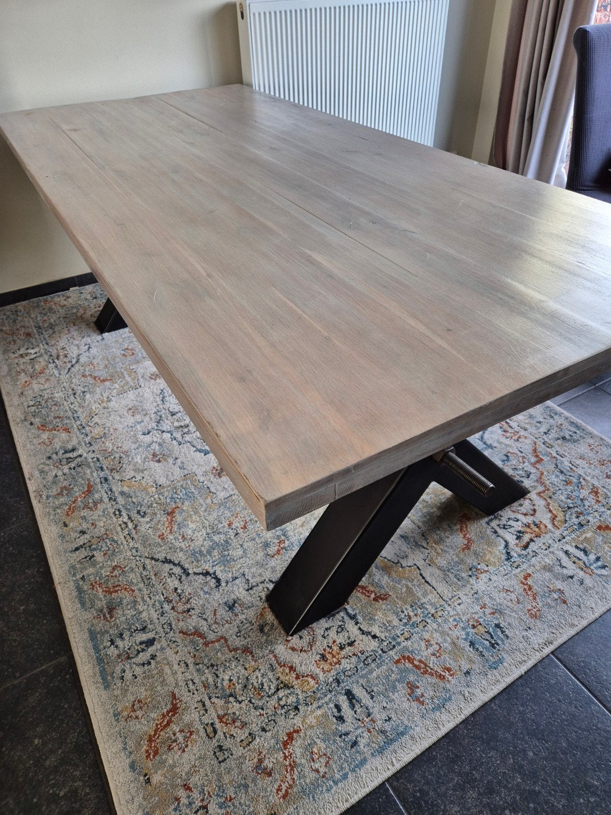 Eettafel 220cm x 100cm, Huis en Inrichting, Tafels | Salontafels, Ophalen, Gebruikt, 100 tot 150 cm, 200 cm of meer