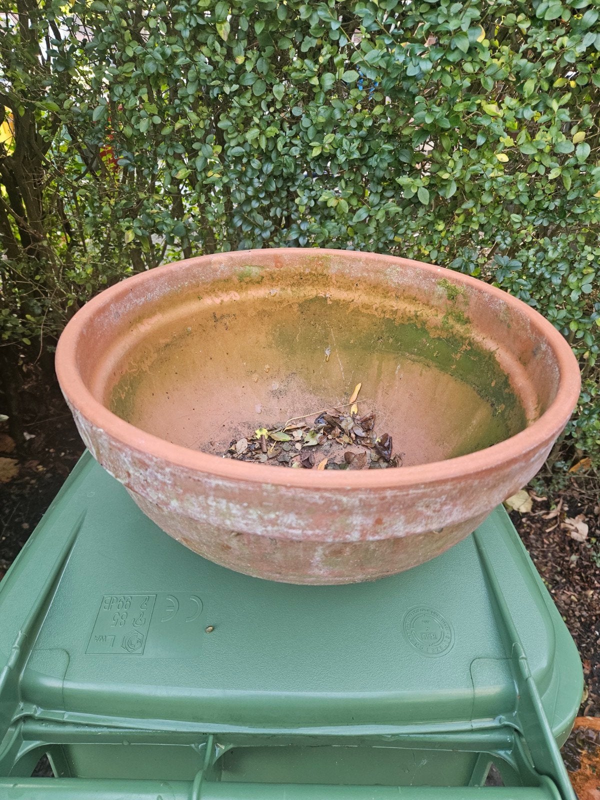 terracotta plantenbak + onderschaal, Tuin en Terras, Ophalen