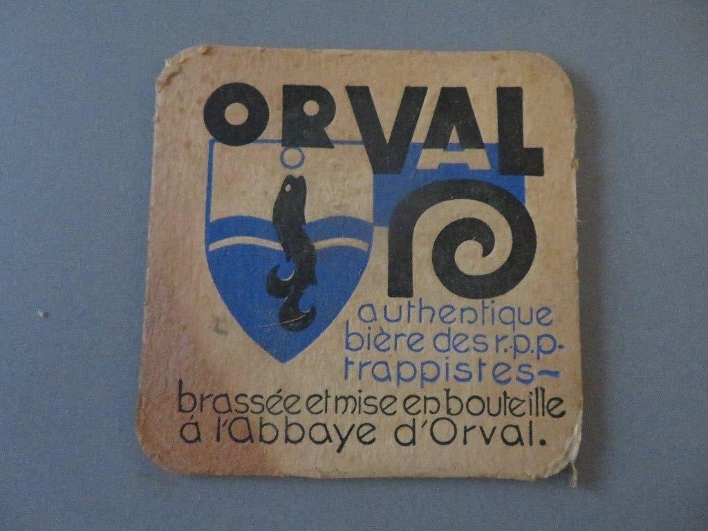 bierviltje trappistes Orval Van Steenkiste Gentbrugge, Verzamelen, Ophalen of Verzenden, Zo goed als nieuw, Viltje(s), Overige merken