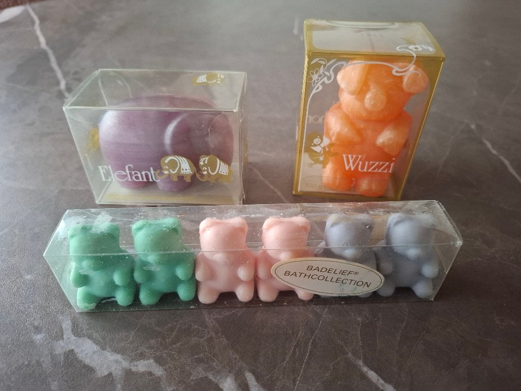 3 figuurzeepjes Kappus/Badelief jaren '80, Verzamelen, Ophalen of Verzenden