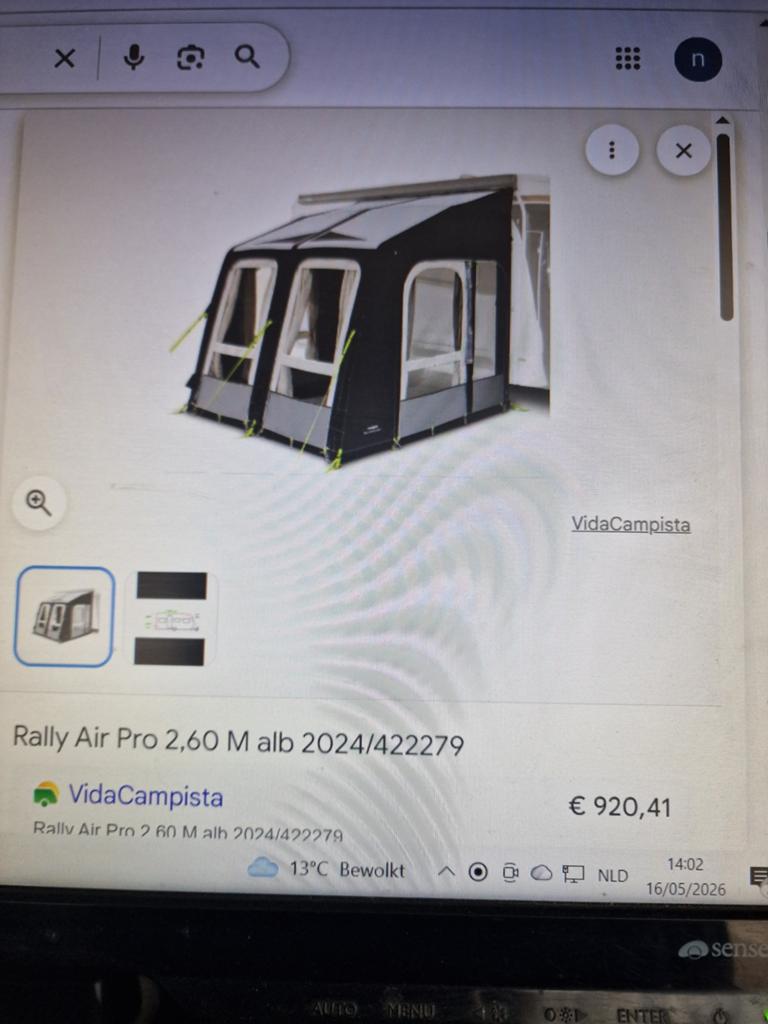 Nieuwe opblaasbare voortent voor caravan of camper, Caravans en Kamperen, Voortenten en Luifels, Ophalen