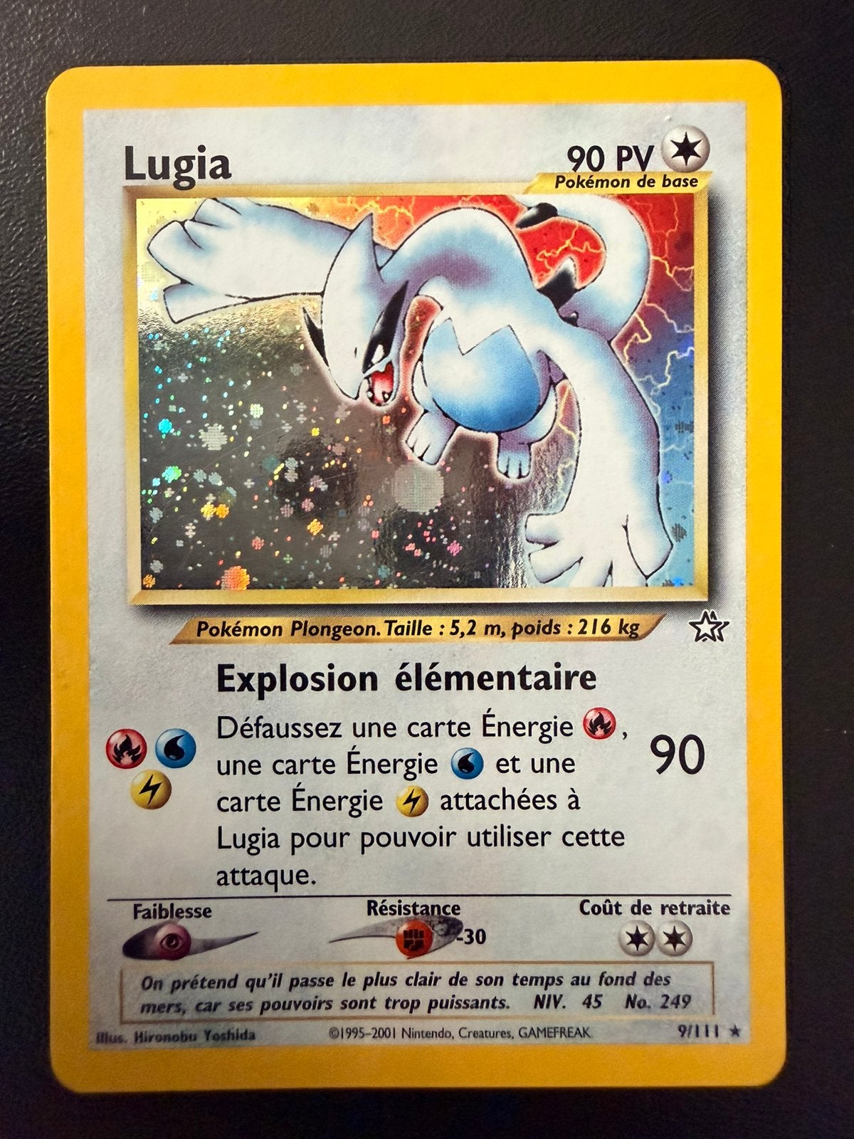 Pokémon Lugia Holo 9/111 Neo Genesis – Carte française, Enlèvement ou Envoi, Comme neuf, Cartes en vrac, Foil