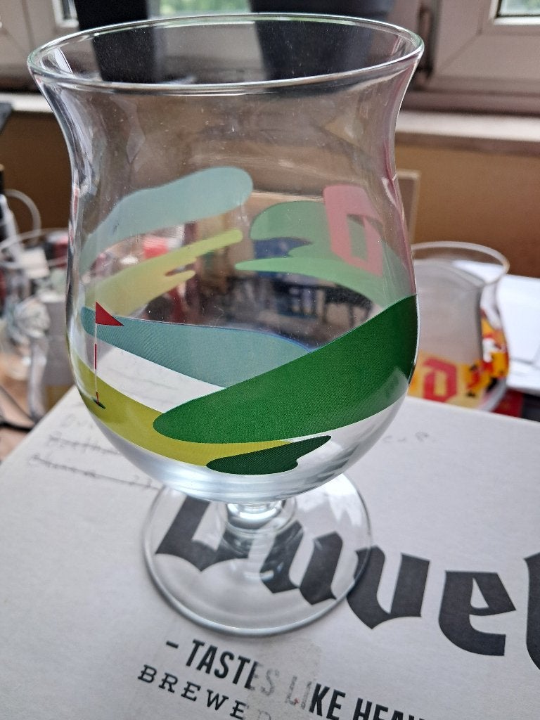 Duvel glas Golf, Ophalen of Verzenden, Zo goed als nieuw