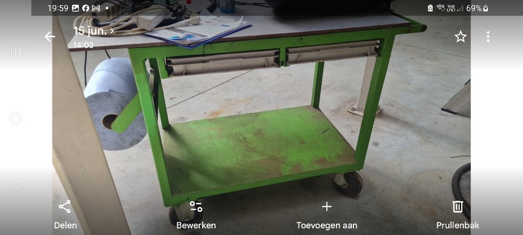 werk kar, Ophalen, Gebruikt