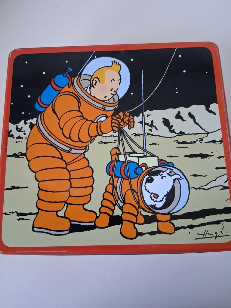 Blikken doos Kuifje op de maan, Verzamelen, Ophalen of Verzenden
