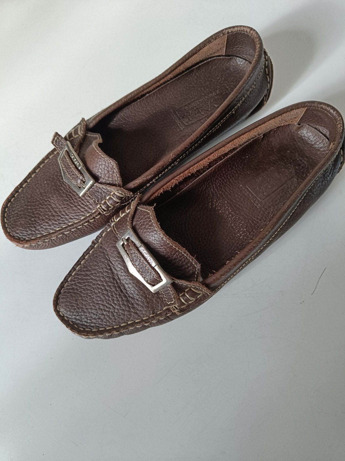 scapa lederen mocassin maat 41, Enlèvement, Brun