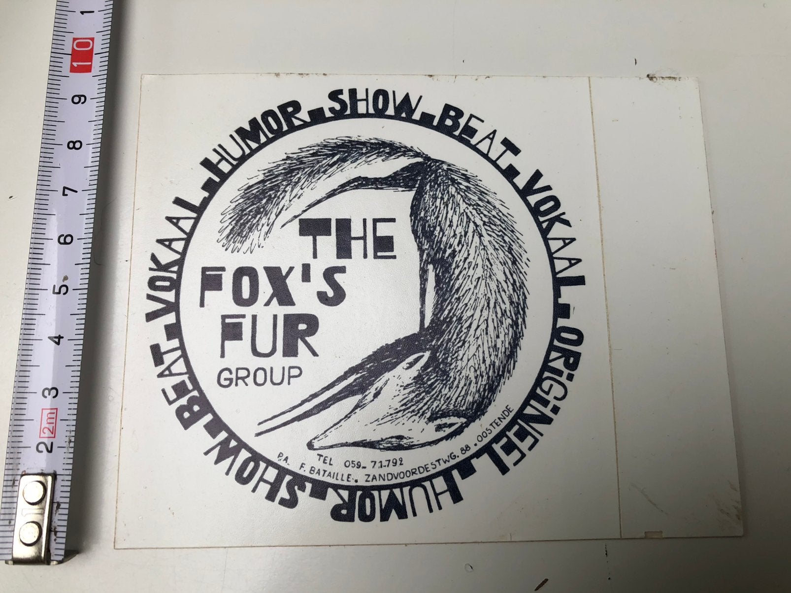 Sticker muziekgroep The fox’s fur group, Ophalen of Verzenden, Nieuw, Overige typen