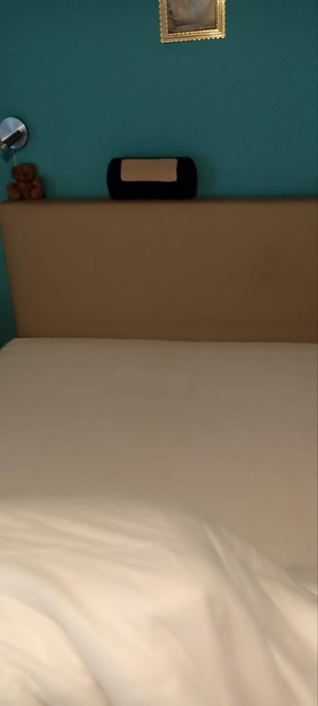 2 persoons boxspring, Ophalen, Beige, 200 cm