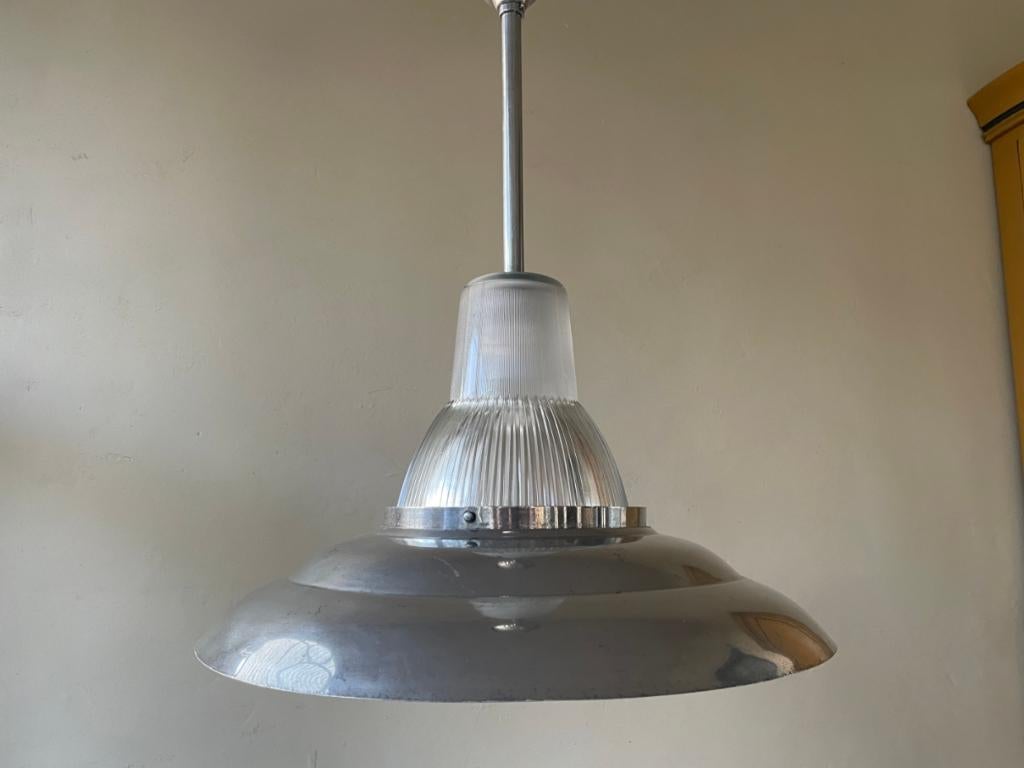 Holophane Lamp Hanglamp Vintage Frans, Ophalen of Verzenden