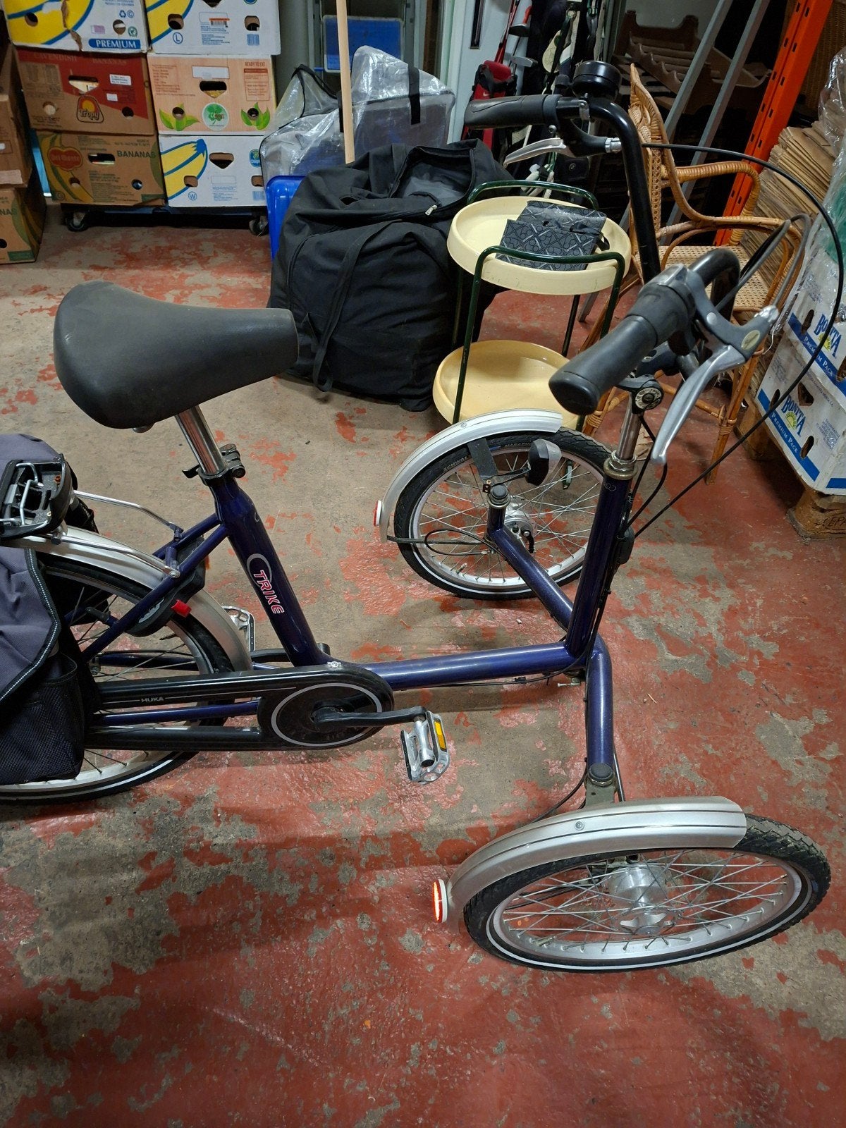 Huka trike driewieler, Fietsen en Brommers, Ophalen, Verstelbare zitting, Zo goed als nieuw, Schijfrem