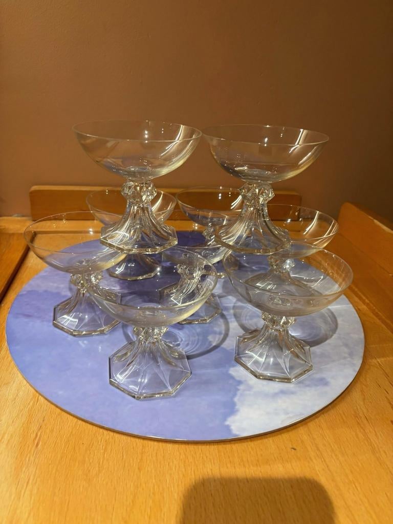 Kristallen champagneglazen Val Saint-Lambert, Antiek en Kunst, Ophalen