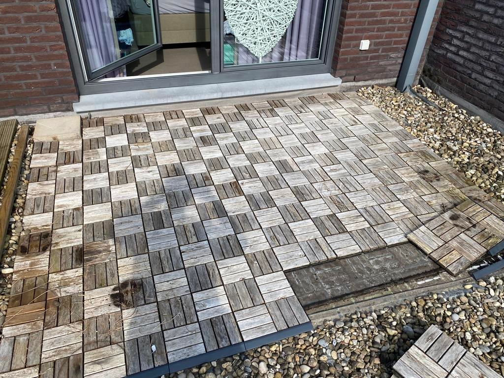 Houten vlonders voor (dak)terras, Tuin en Terras, Tegels en Klinkers, Ophalen, Zo goed als nieuw