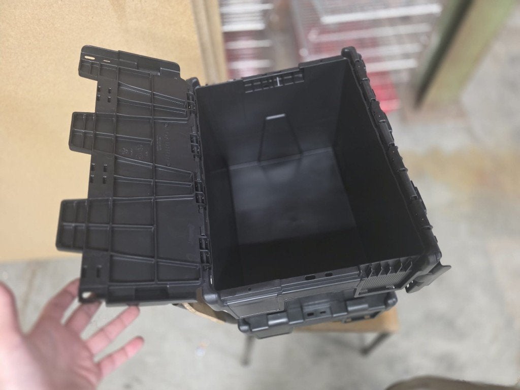 2 bacs de rangement pliables noirs avec couvercles, Enlèvement