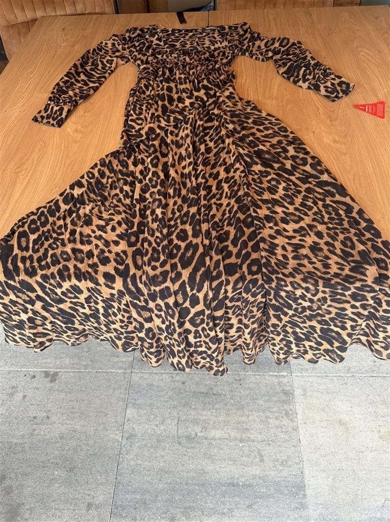 Myleene Klass Bruine Luipaardprint Chiffon Maxi Jurk - Maat, Enlèvement ou Envoi, Comme neuf, Taille 36 (S)