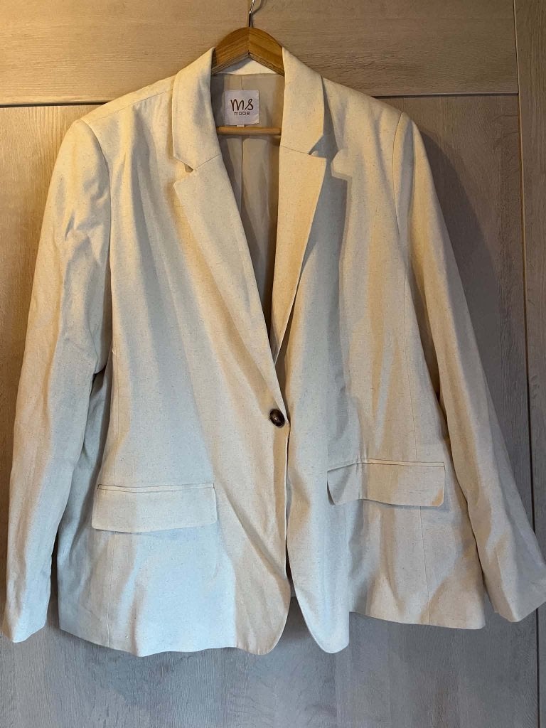 creme beige blazer msmode 52, Vêtements | Femmes, Grandes tailles, Veste ou Manteau, Enlèvement ou Envoi, Beige, Comme neuf