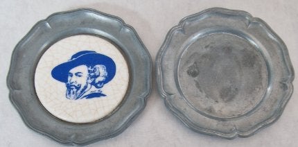 Vintage tinnen onderzetters met afbeelding Peter Paul Rubens, Ophalen of Verzenden, Gebruikt