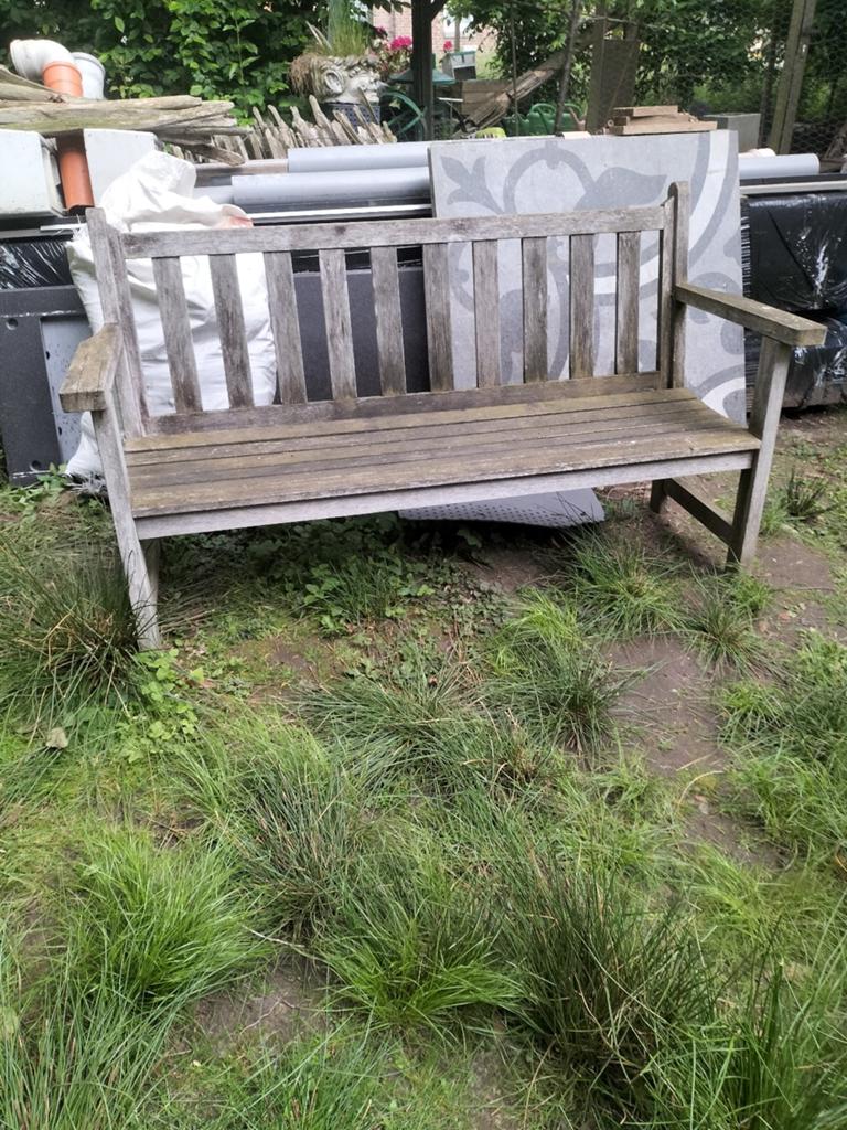 Teakhouten  hardhouten tuinbank, Tuin en Terras, Tuinbanken, Ophalen, Teakhout