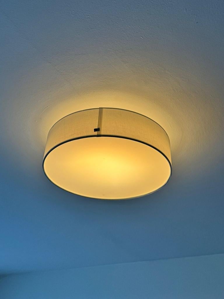 Plafonnier blanc avec plaque de verre, Enlèvement