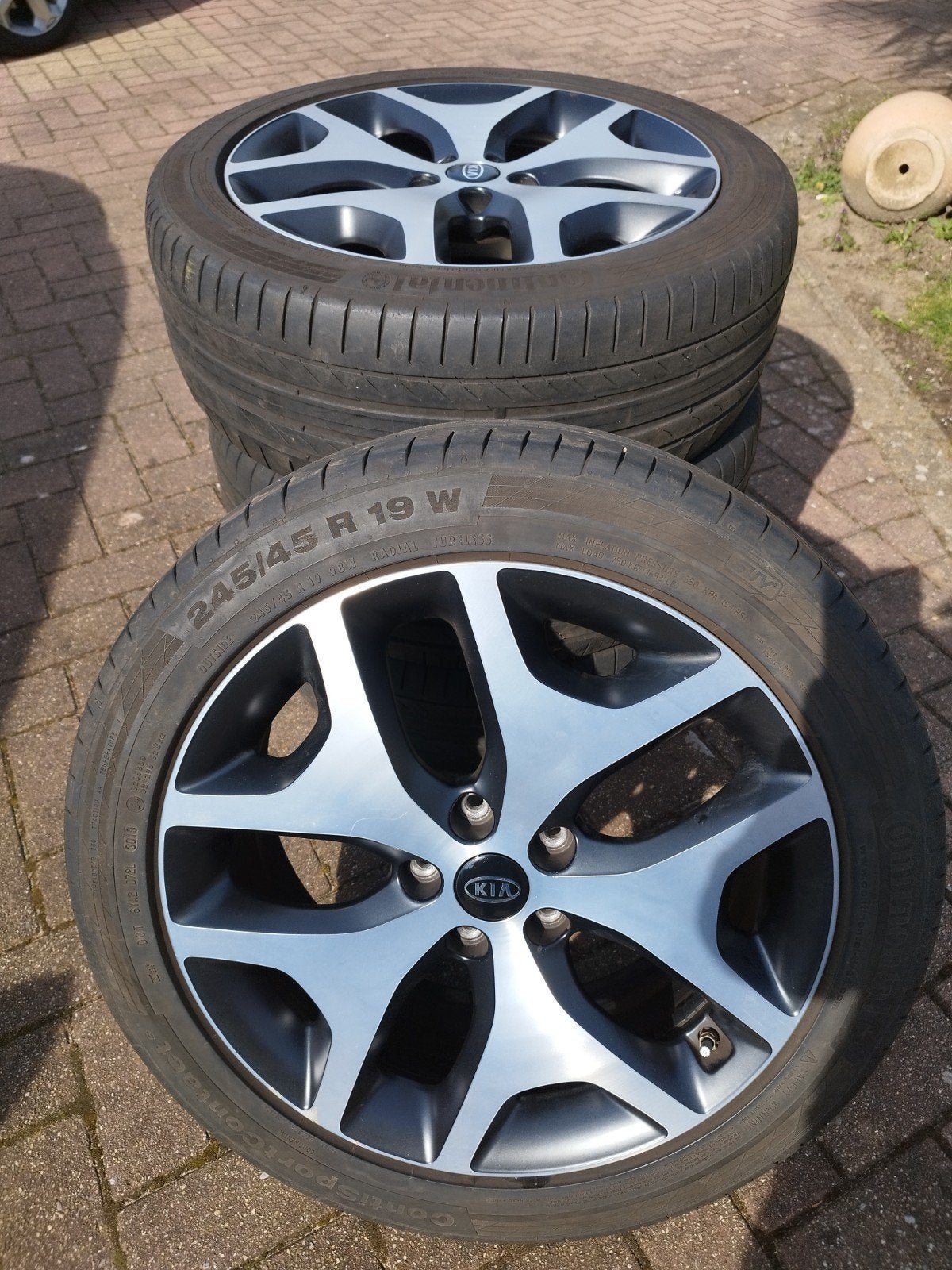 Pneus d'été d'origine Kia Sportage Continental 245/45/R19, Autos : Pièces & Accessoires, 245 mm, Véhicule de tourisme, Pneus été