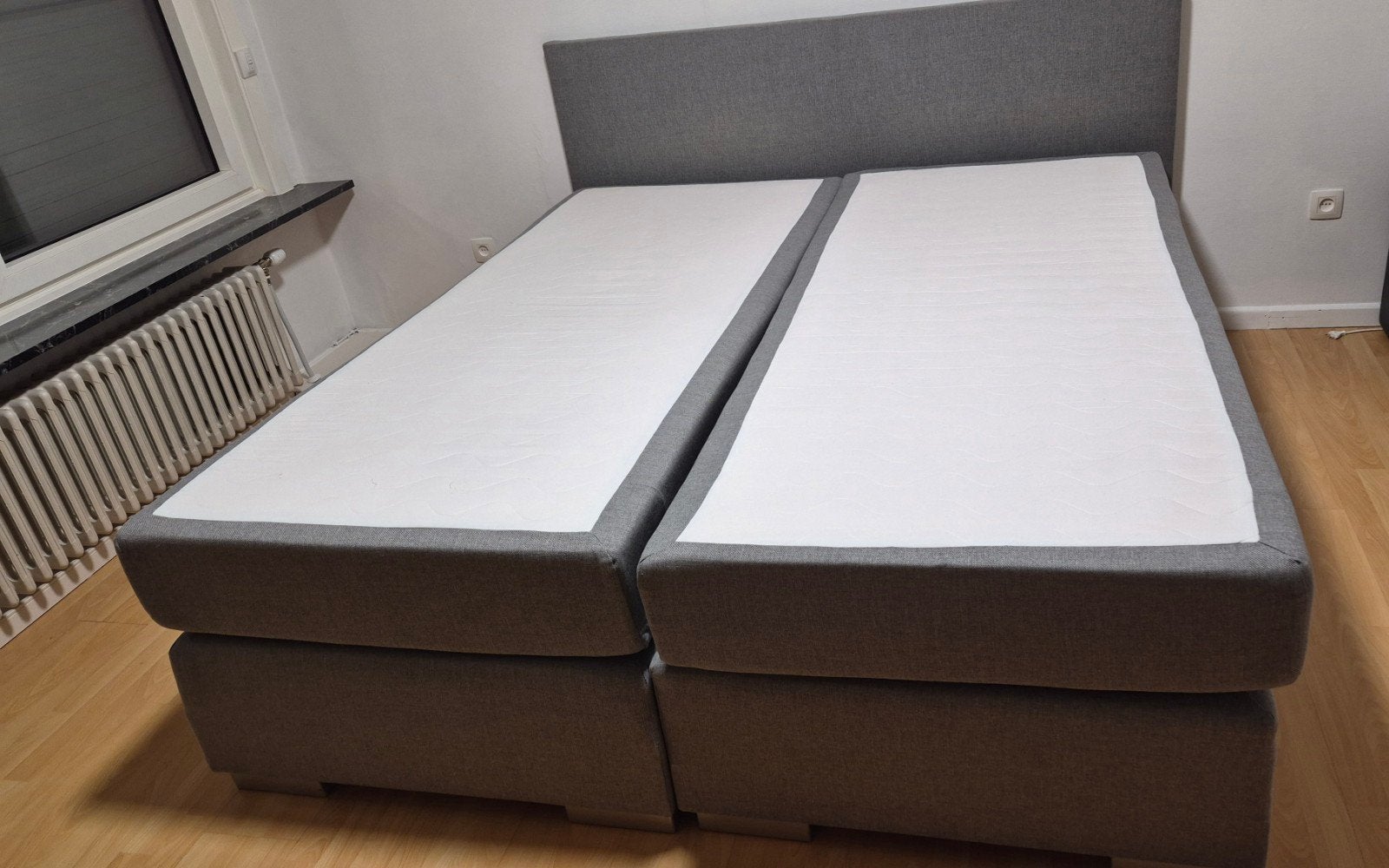 boxspring 180x200, Ophalen, Gebruikt, Grijs