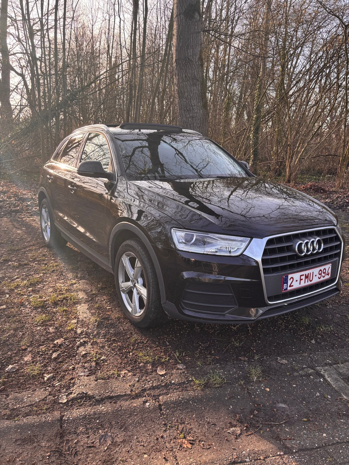 AUDI Q3 8U S-TRONIC | ZWART | PANORAMISCH DAK, Auto's, Audi, 4 cilinders, Zwart, Leder, 5 zetels