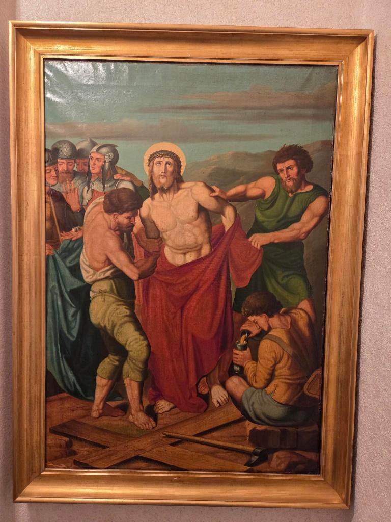 schilderij lijdensweg, Antiek en Kunst, Ophalen