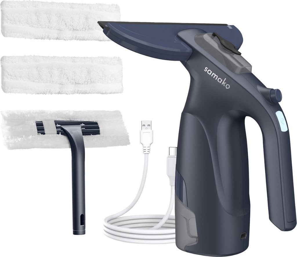 Elektrische Raamwisser | Samako Crystal Clear (Nieuw), Huis en Inrichting, Schoonmaakartikelen, Ophalen of Verzenden, Raamwisser of Trekker