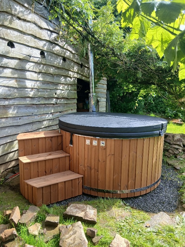 Scandinavisch bad, Tuin en Terras, Bubbelbaden en Hottubs, Verzenden, Nieuw, Inbouw, Trap