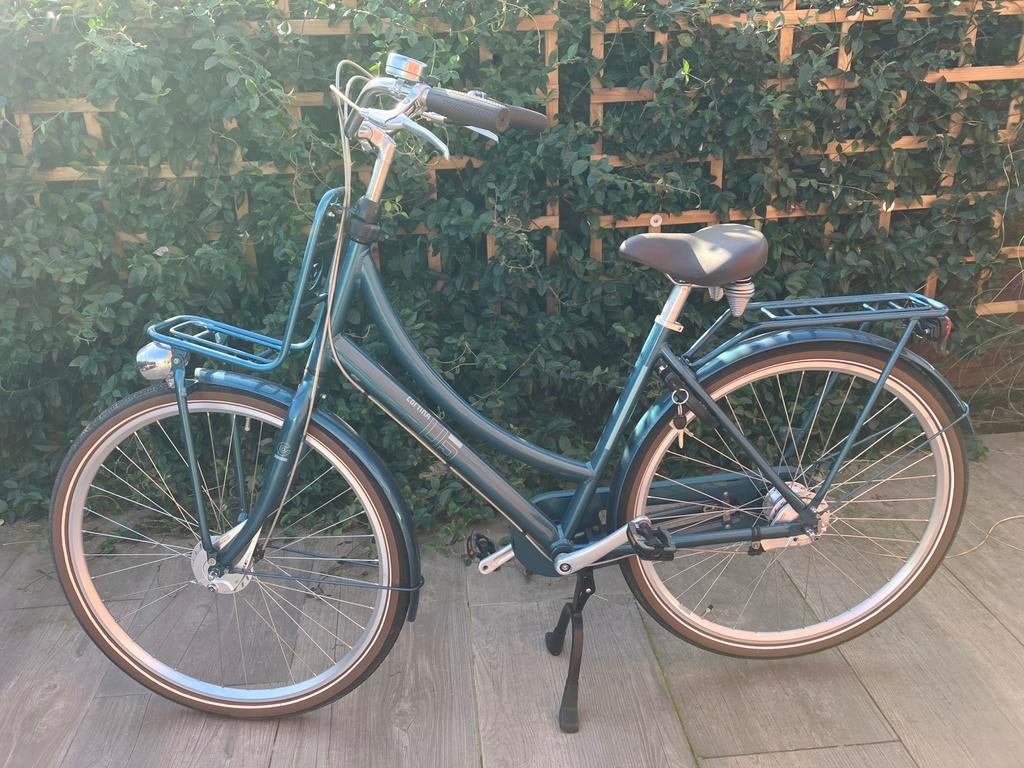 Appelblauwzeegroene Cortina damesfiets, 53 tot 56 cm, Ophalen, Zo goed als nieuw, Versnellingen