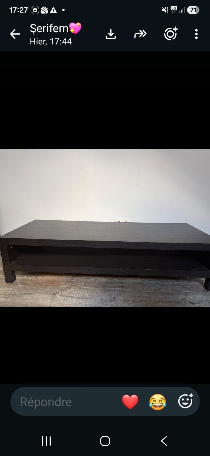 meuble tv, Enlèvement