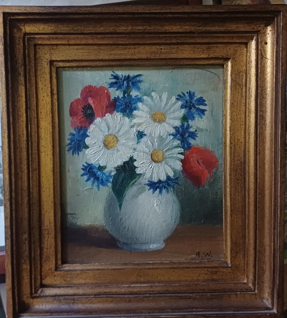 Schilderij olieverf, Alfons Waterschoot, ingelijst., Antiek en Kunst, Ophalen, Ingelijst, Olieverf, Paneel