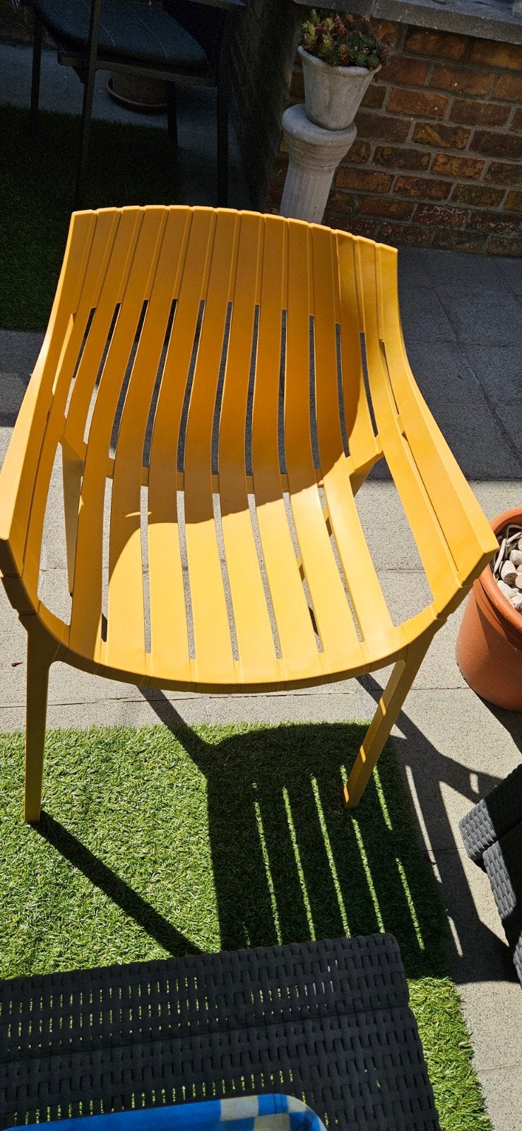 2 chaises d'extérieur colorées, Jardin & Terrasse, Chaises de jardin, Enlèvement, Comme neuf, Synthétique