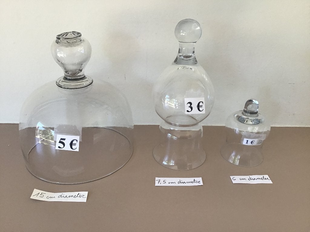 3 glazen koepeltjes en meer, Ophalen of Verzenden