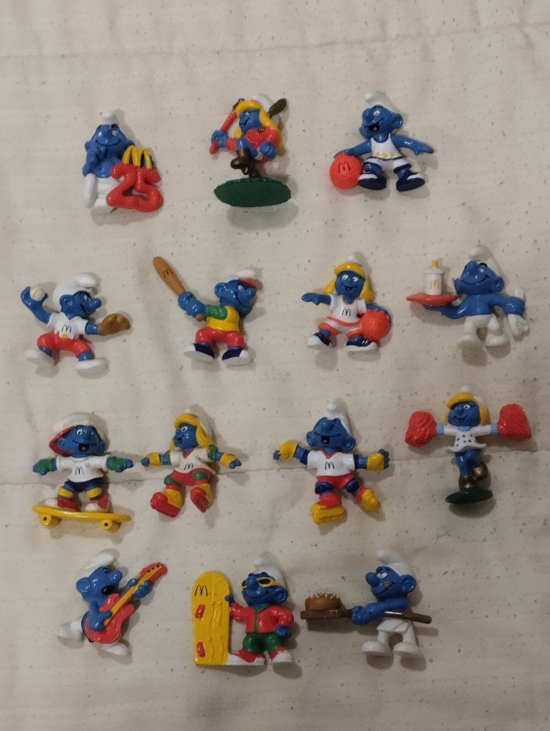 Mcdonalds smurfen 1996 - 1998, Ophalen of Verzenden, Gebruikt, Verschillende Smurfen, Poppetje, Figuurtje of Knuffel