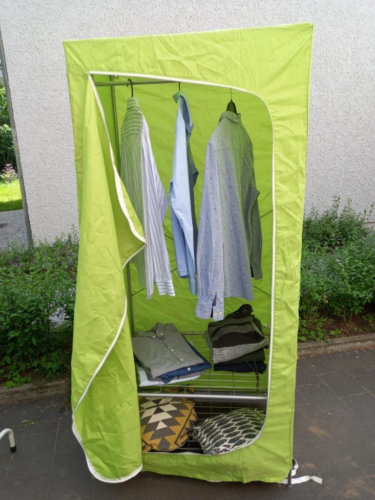 Mobiele, opvouwbare kledingkast, Caravans en Kamperen, Ophalen, Gebruikt, Campingkast
