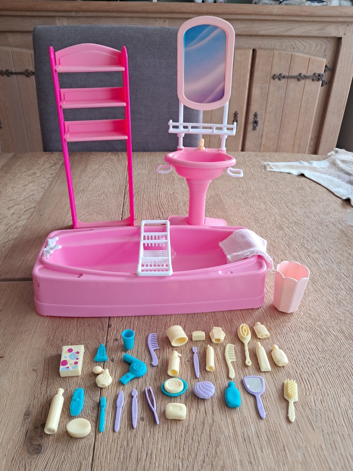 barbie set badkamer met heel veel accessoires, Ophalen, Barbie