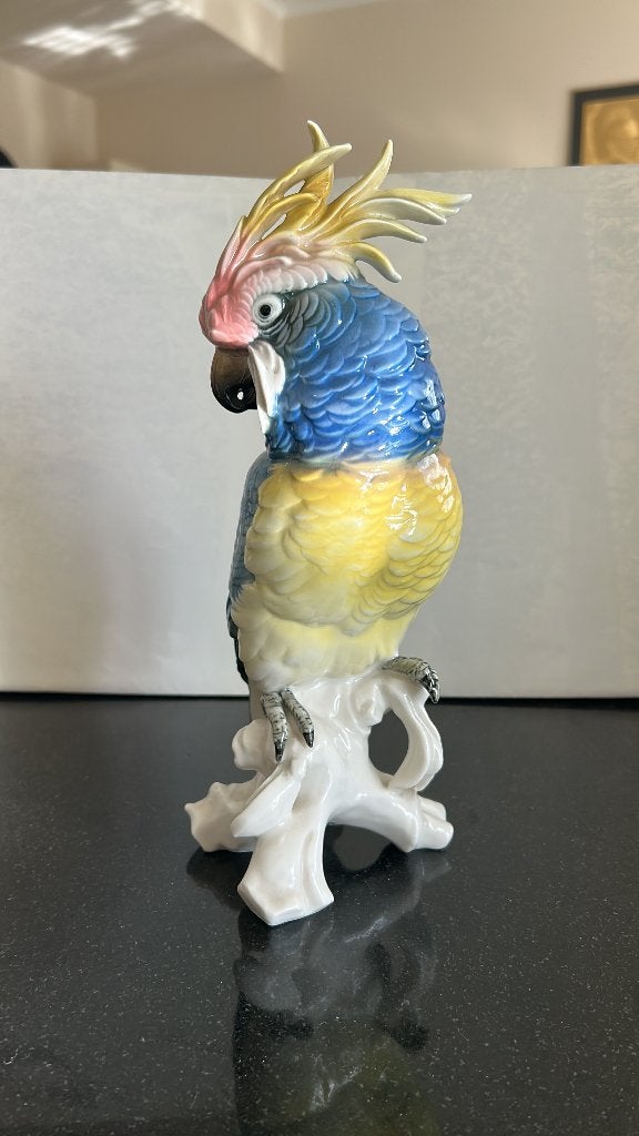 Statue Cacatoès en porcelaine de Saxe - Karl Ens, Enlèvement