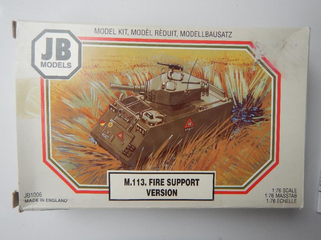 JB Models M113 Fire Support Version (ACAV), Hobby en Vrije tijd, Modelbouw | Auto's en Voertuigen, Zo goed als nieuw, Tank, 1:50 of kleiner