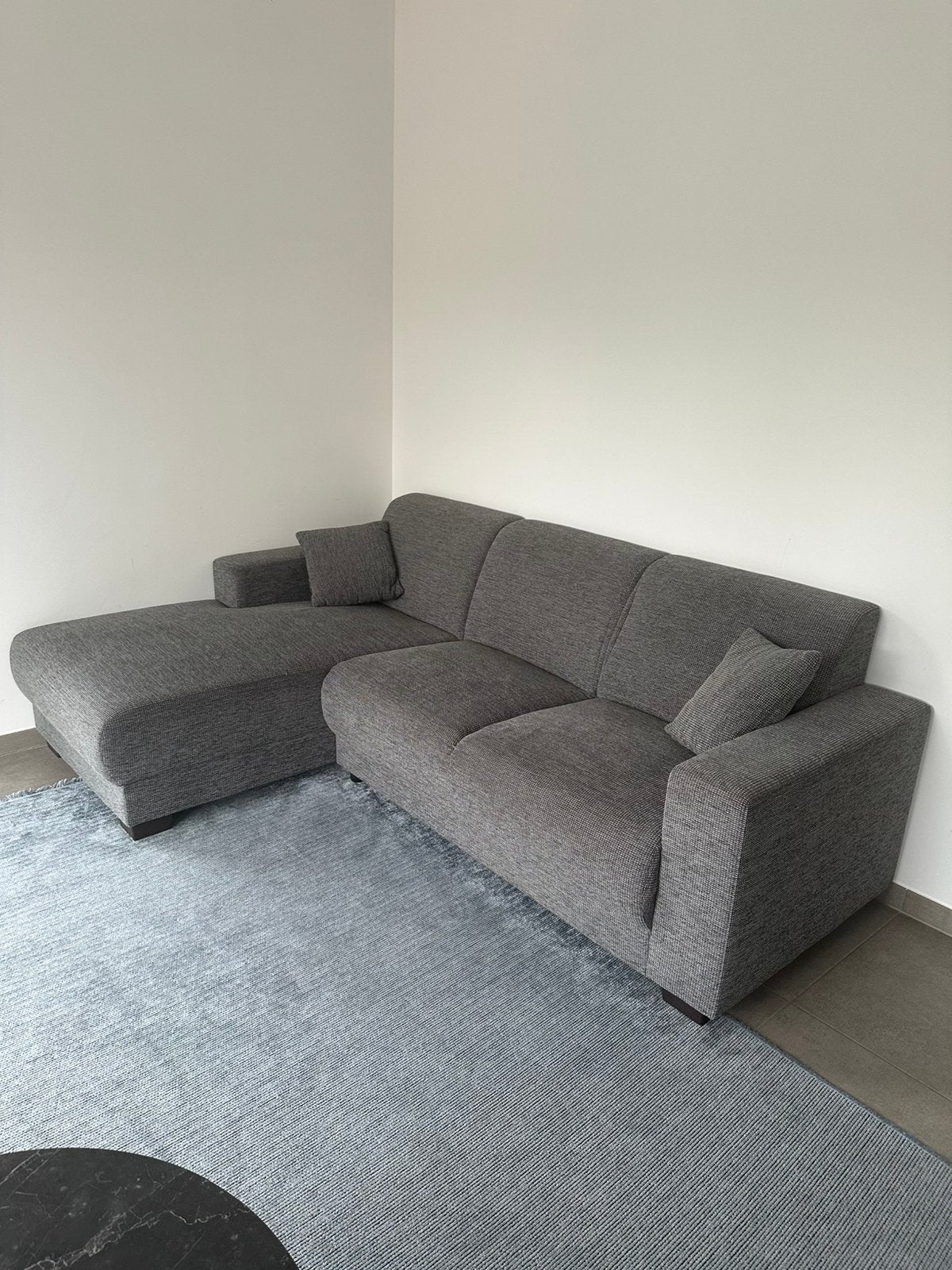 Zetel te koop grijs stof in zeer goede staat, Ophalen, Zo goed als nieuw, Stof