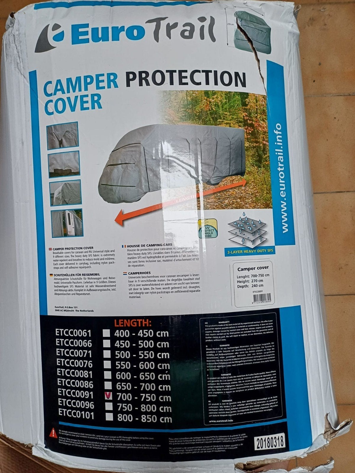 Beschermhoes mobilhome, Caravanes & Camping, Enlèvement, Neuf