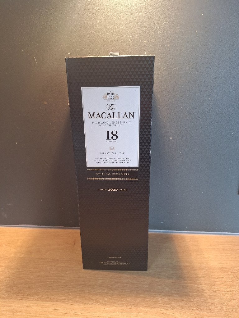 Caisse Macallan 18 en chêne sherry, Enlèvement ou Envoi, Pleine, Comme neuf, Autres types