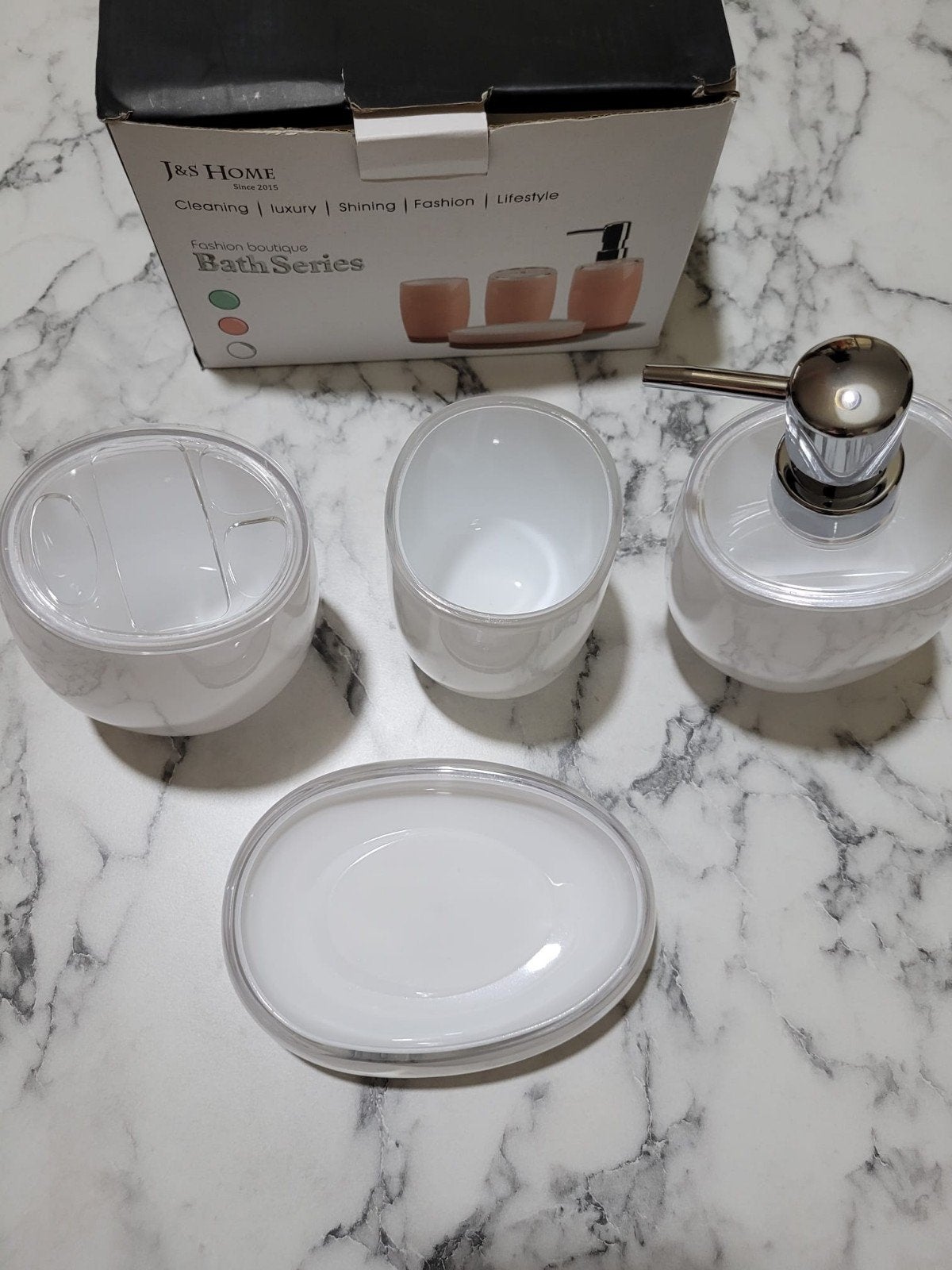 Ensemble complet d'accessoires de salle de bain (4 pièces), Enlèvement ou Envoi