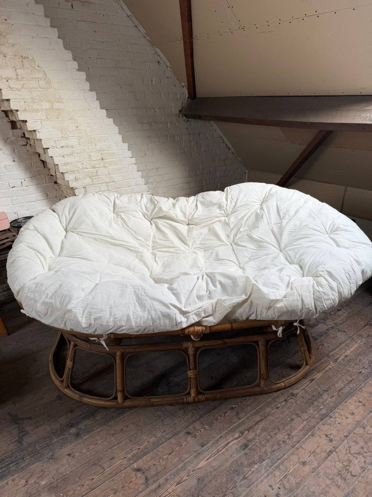 Papasan Rotan zetel, Maison & Meubles, Canapés | Sofas & Chaises Longues, Comme neuf, Enlèvement