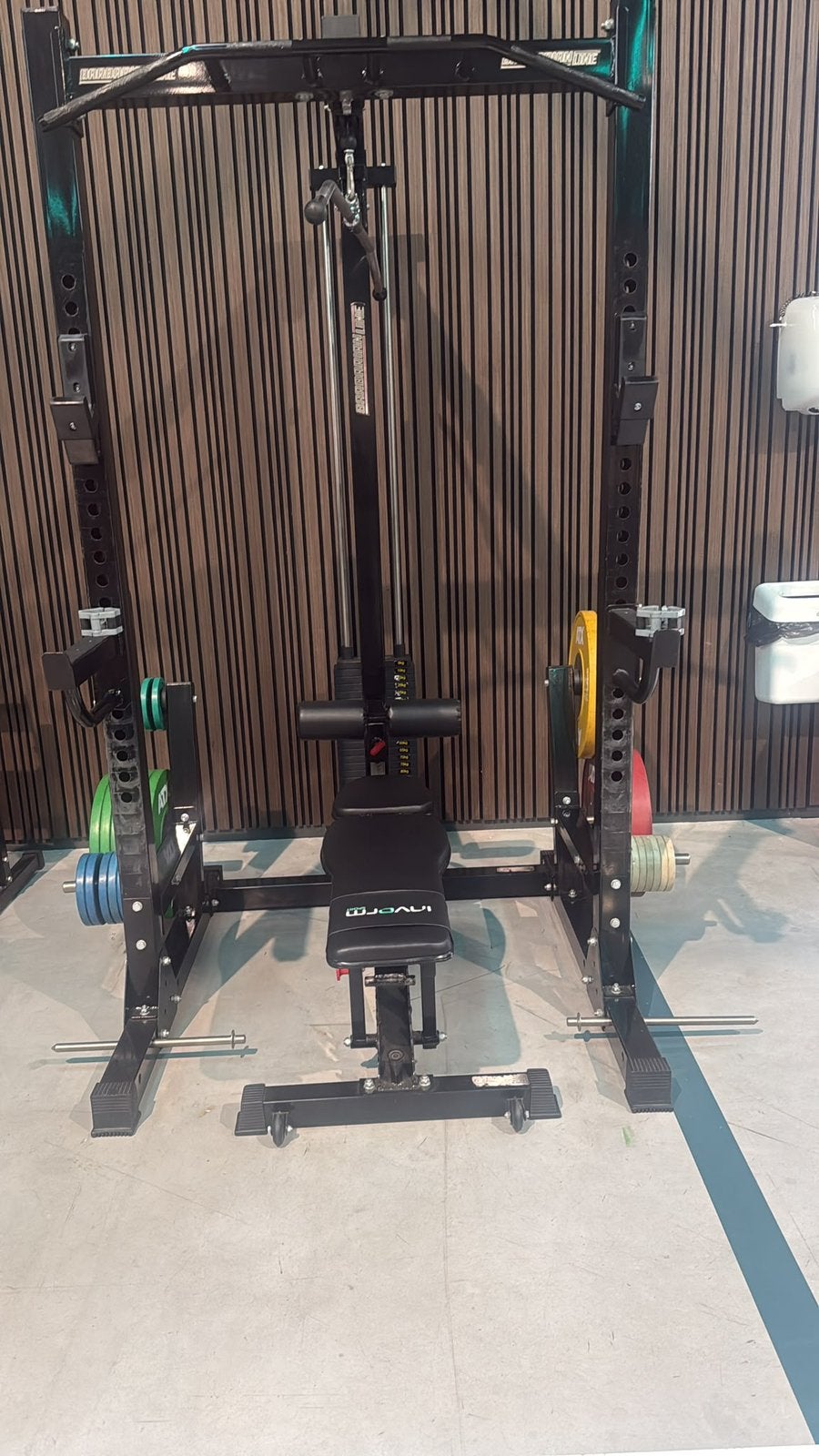 Barbarian Halfrack + Pulley, Bankje,137,5Gewichten,Barbell, Sports & Fitness, Enlèvement, Utilisé, Autres types