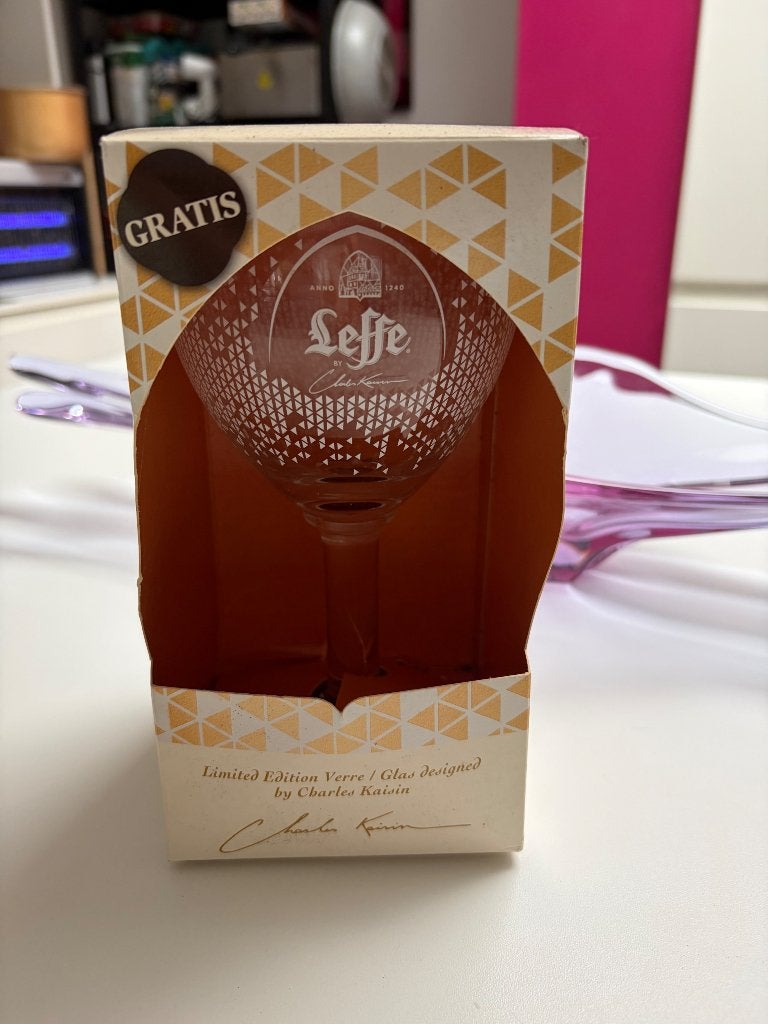 Verre Leffe – Édition limitée Charles Kaisin, Collections, Marques de bière, Enlèvement ou Envoi, Comme neuf, Verre ou Verres