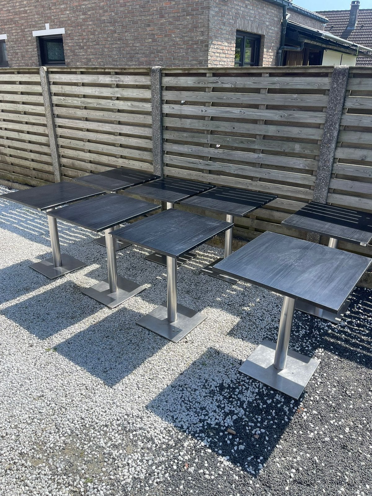 Terrastafels Horeca 8 stuks 60x70 €65/stuk, Ophalen
